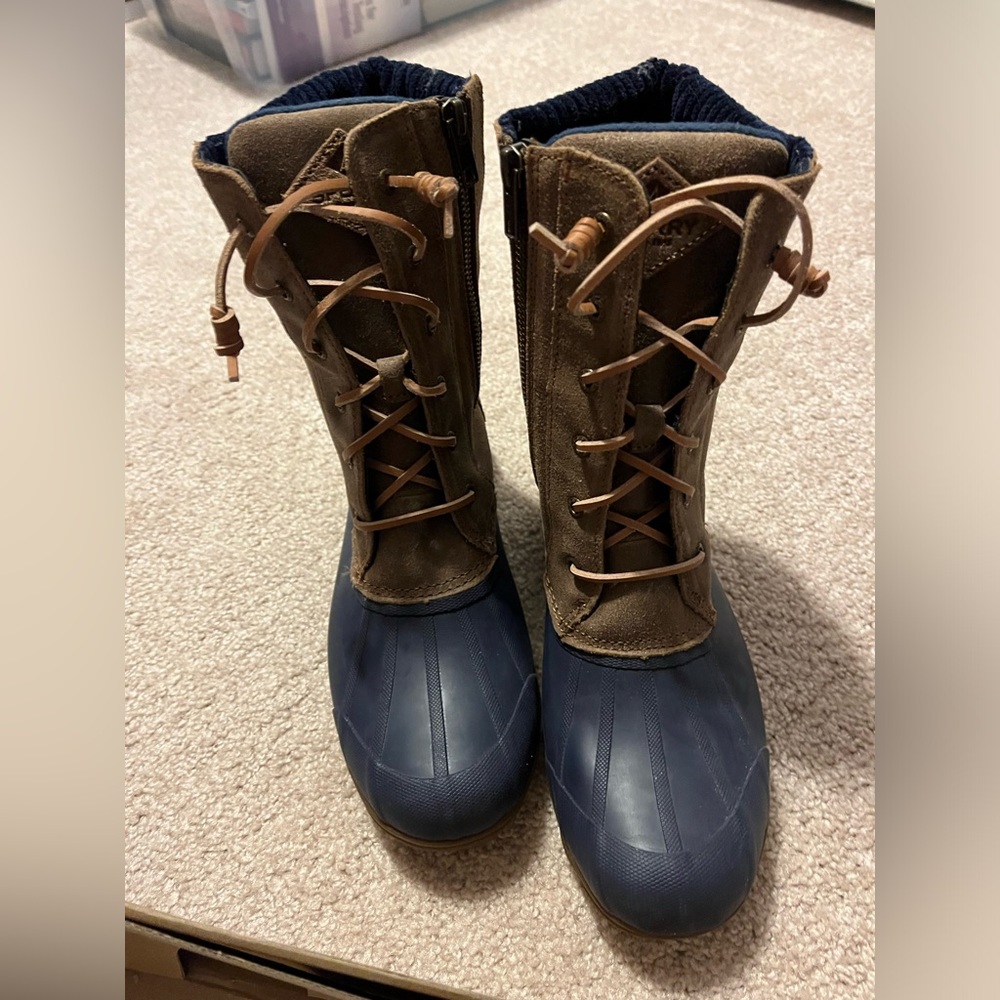 Sperry Syren Misty Boots Women’s 8.5 tan/navy
